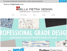 Tablet Screenshot of bellapietradesign.com